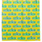 セサミストリート |グリーンロゴ シャワーカーテン (正面)