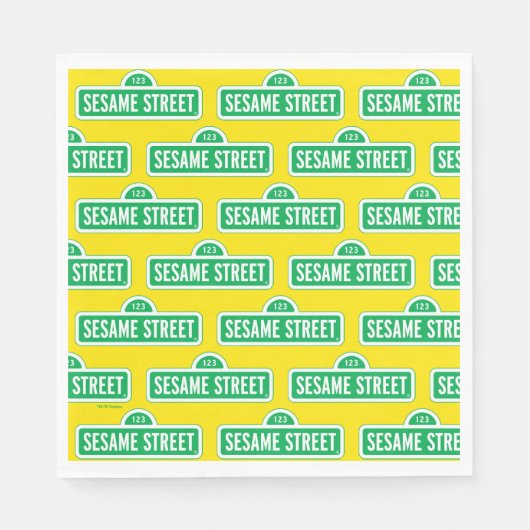 セサミストリート |グリーンロゴ スタンダードランチョンナプキン (正面)