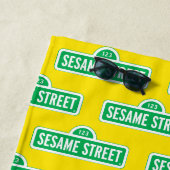 セサミストリート |グリーンロゴ ビーチタオル (インサイチュ)