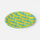 セサミストリート |グリーンロゴ ペーパープレート (アングル)