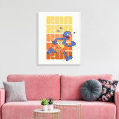 セサミストリート |グルーバー走 キャンバスプリント (インサイチュ (リビング))