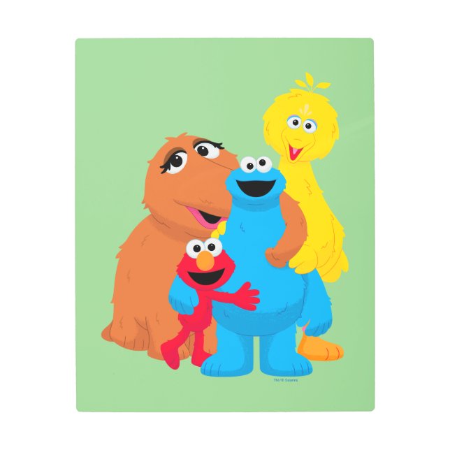 セサミストリート |グループ・ハグ メタルプリント (正面)