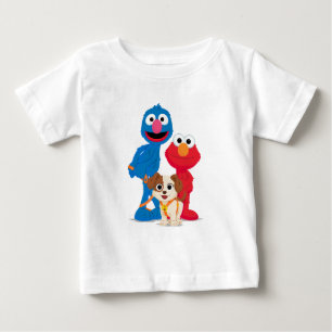 セサミストリート グローバーとエルモのタンゴ ベビーTシャツ