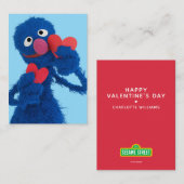 セサミストリート | グローバーのバレンタインハート ノートカード (正面/裏面)