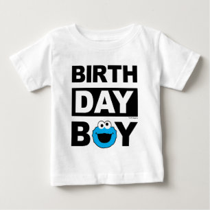セサミストリート コッキーモンスター - お誕生日おめでとう ベビーTシャツ