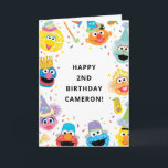 セサミストリート　コンフェッティ　ハッピー　バースデー カード<br><div class="desc">おしゃれにセレブレート！『セサミストリート』コンフェッティ ハッピー バースデー カード。エルモ、コッキーモンスター、ビッグバード、アビー カダビー がカラフルなコンフェッティに囲まれて登場！この、明るくて華やかなデザインは、バースデーの喜びを広げるのにぴったり。 セサミストリートをテーマにしたお祝いで、あなたのメッセージを特別なものにカスタマイズしよう。</div>