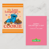 セサミストリート | コOKIE MONSTER 愛の言語 ノートカード (正面/裏面)