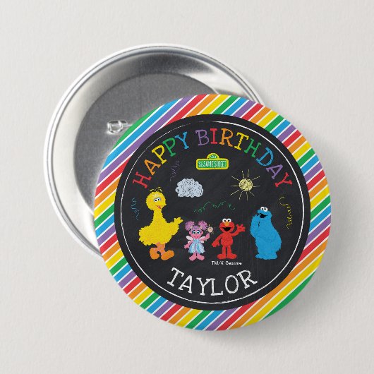 セサミストリート |ゴマの友だち 缶バッジ (正面&裏面)