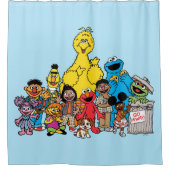 セサミストリート |ゴマぶら下がったパール シャワーカーテン (正面)