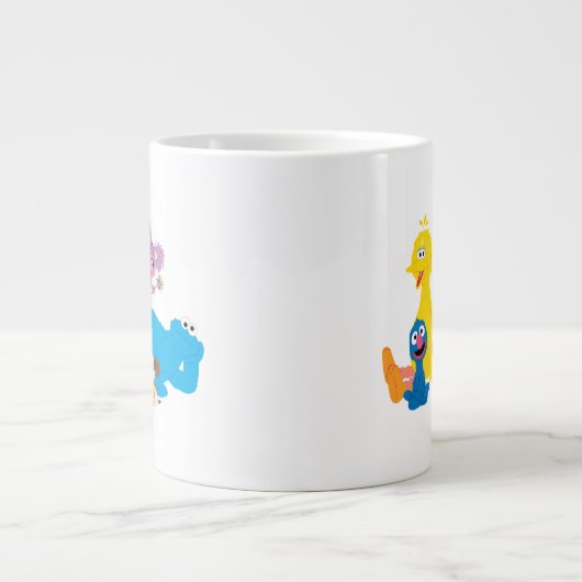 セサミストリート |ゴマカラフルストリートパール ジャンボコーヒーマグカップ (正面)