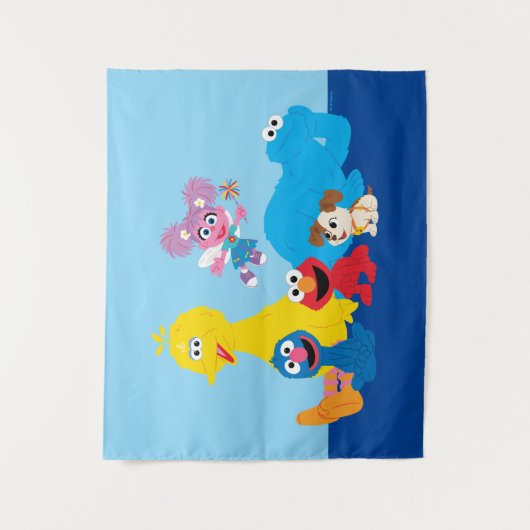 セサミストリート |ゴマカラフルストリートパール タペストリー (正面)