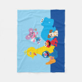 セサミストリート |ゴマカラフルストリートパール フリースブランケット (正面)