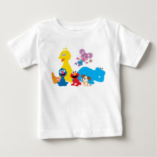 セサミストリート ゴマカラフルストリートパール ベビーTシャツ