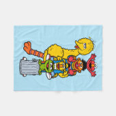 セサミストリート |ゴマストリートパルスのポーズ フリースブランケット (正面(横))