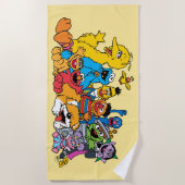 セサミストリート |ゴマパルスグループポートレート ビーチタオル (正面)