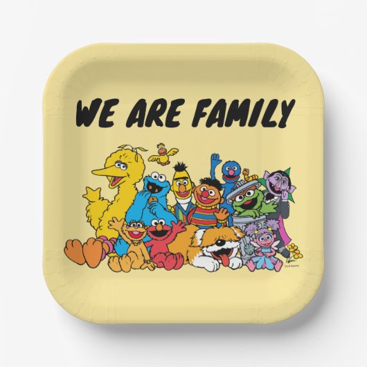 セサミストリート |ゴマパルスグループポートレート ペーパープレート (正面)