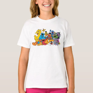 セサミストリート ゴマパルスグループポートレート Tシャツ
