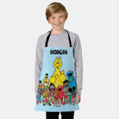 セサミストリート |ゴマパールあなたの名前を追加 エプロン (着用した状態)