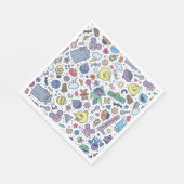 セサミストリート |ゴマパールのドードルパターン スタンダードランチョンナプキン (角)