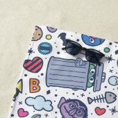 セサミストリート |ゴマパールのドードルパターン ビーチタオル (インサイチュ)