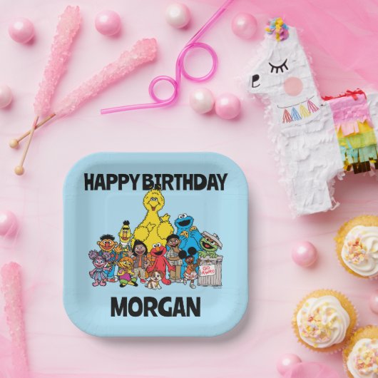 セサミストリート |ゴマパールハッピーバースデー ペーパープレート (パーティー)