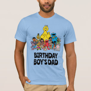 セサミストリート  ゴマパール誕生日少年のパパ Tシャツ