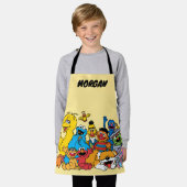 セサミストリート |ゴマパール |名前の追加 エプロン (着用した状態)
