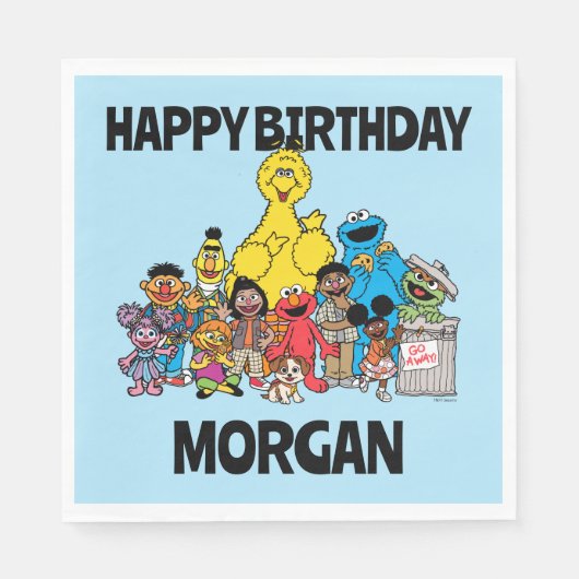 セサミストリート |ゴマパール |名前の追加 スタンダードランチョンナプキン (正面)