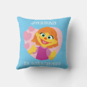 セサミストリート |ジュリアピンクハート クッション (裏面)