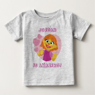 セサミストリート |ジュリアピンクハート ベビーTシャツ
