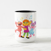 セサミストリート |ジュリア、エルモ&アビー踊り マグカップ (中央)