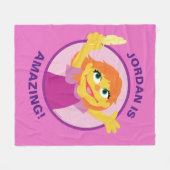 セサミストリート |ジュリア・ホールディング・フェザー フリースブランケット (正面(横))