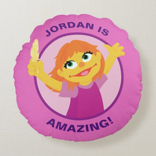 セサミストリート |ジュリア・ホールディング・フェザー ラウンドクッション (正面)