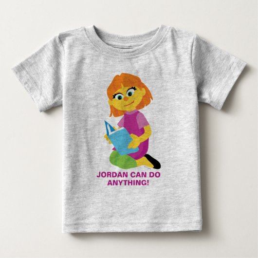 セサミストリート |ジュ読リアの本 ベビーTシャツ (正面)