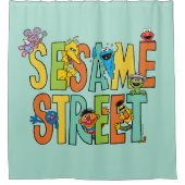 セサミストリート |セサミストリートタイプPals シャワーカーテン (正面)