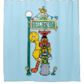 セサミストリート |セサミストリート記号 シャワーカーテン (正面)