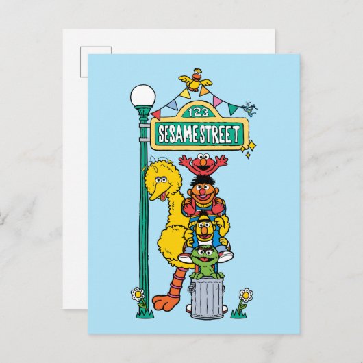 セサミストリート |セサミストリート記号 ポストカード (正面/裏面)