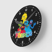 セサミストリート |セサミフレンド ラウンド壁時計 (傾斜)