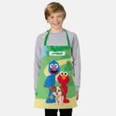 セサミストリート |タンゴウィズグローバー&エルモ エプロン (着用した状態)