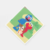 セサミストリート |タンゴウィズグローバー&エルモ スタンダードランチョンナプキン (角)