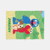 セサミストリート |タンゴウィズグローバー&エルモ フリースブランケット (正面(横))