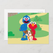 セサミストリート |タンゴウィズグローバー&エルモ ポストカード (正面/裏面)