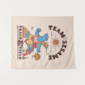 セサミストリート |チームごまトラック&フィールド タペストリー (正面(横))