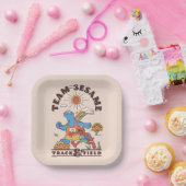 セサミストリート |チームごまトラック&フィールド ペーパープレート (パーティー)