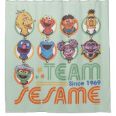 セサミストリート |チームごま1969年より シャワーカーテン (正面)