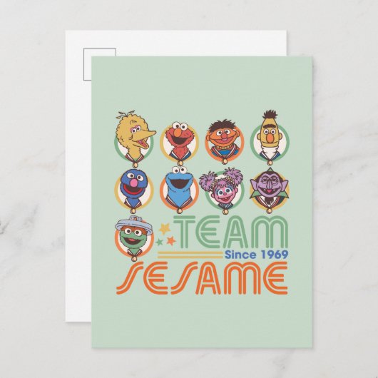 セサミストリート |チームごま1969年より ポストカード (正面/裏面)