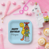 セサミストリート |ハッピーバースデーポール ペーパープレート (パーティー)