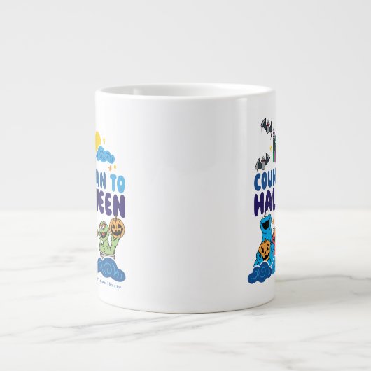 セサミストリート | ハロウィーンへのカウントダウン ジャンボコーヒーマグカップ (正面)