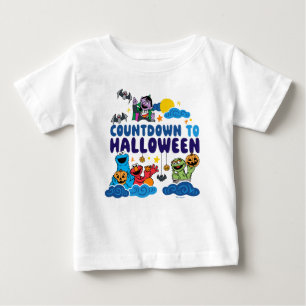 セサミストリート   ハロウィーンへのカウントダウン ベビーTシャツ