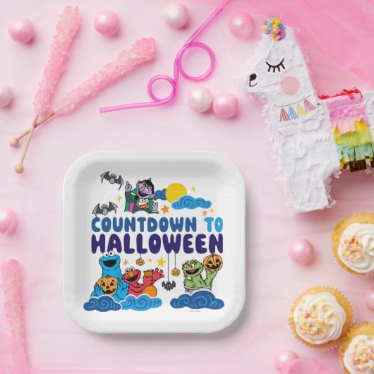 セサミストリート | ハロウィーンへのカウントダウン ペーパープレート (パーティー)